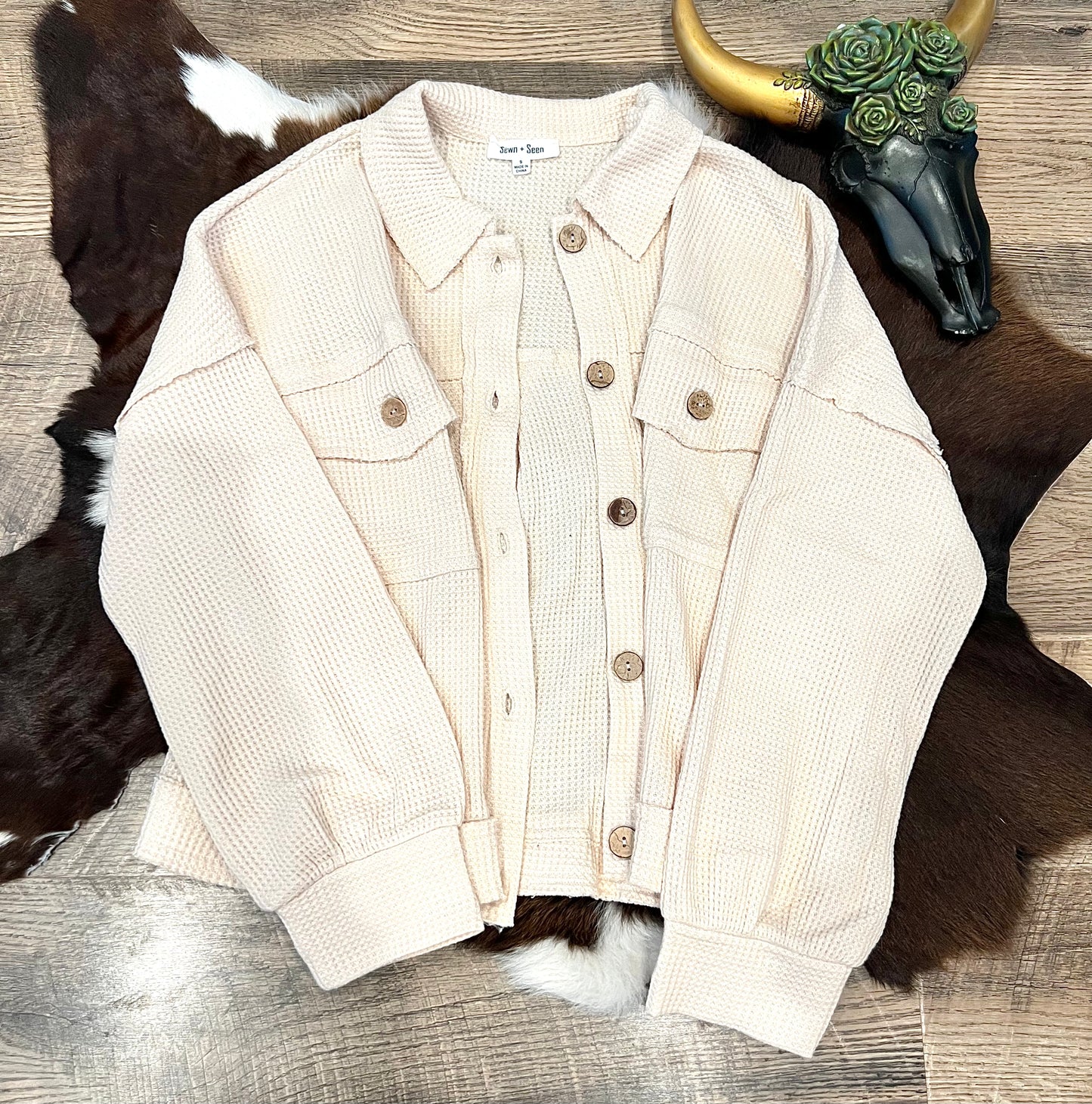 The Harlee Waffle Jacket