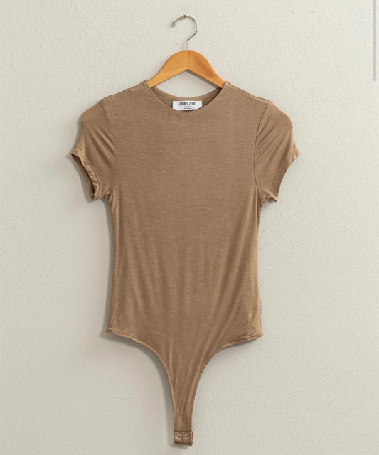 The Double Layered Bodysuit in Mocha