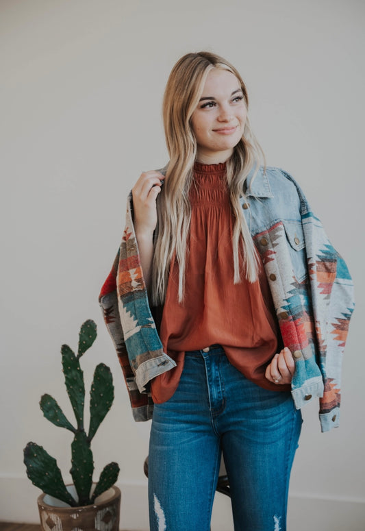 Aztec Denim Jacket