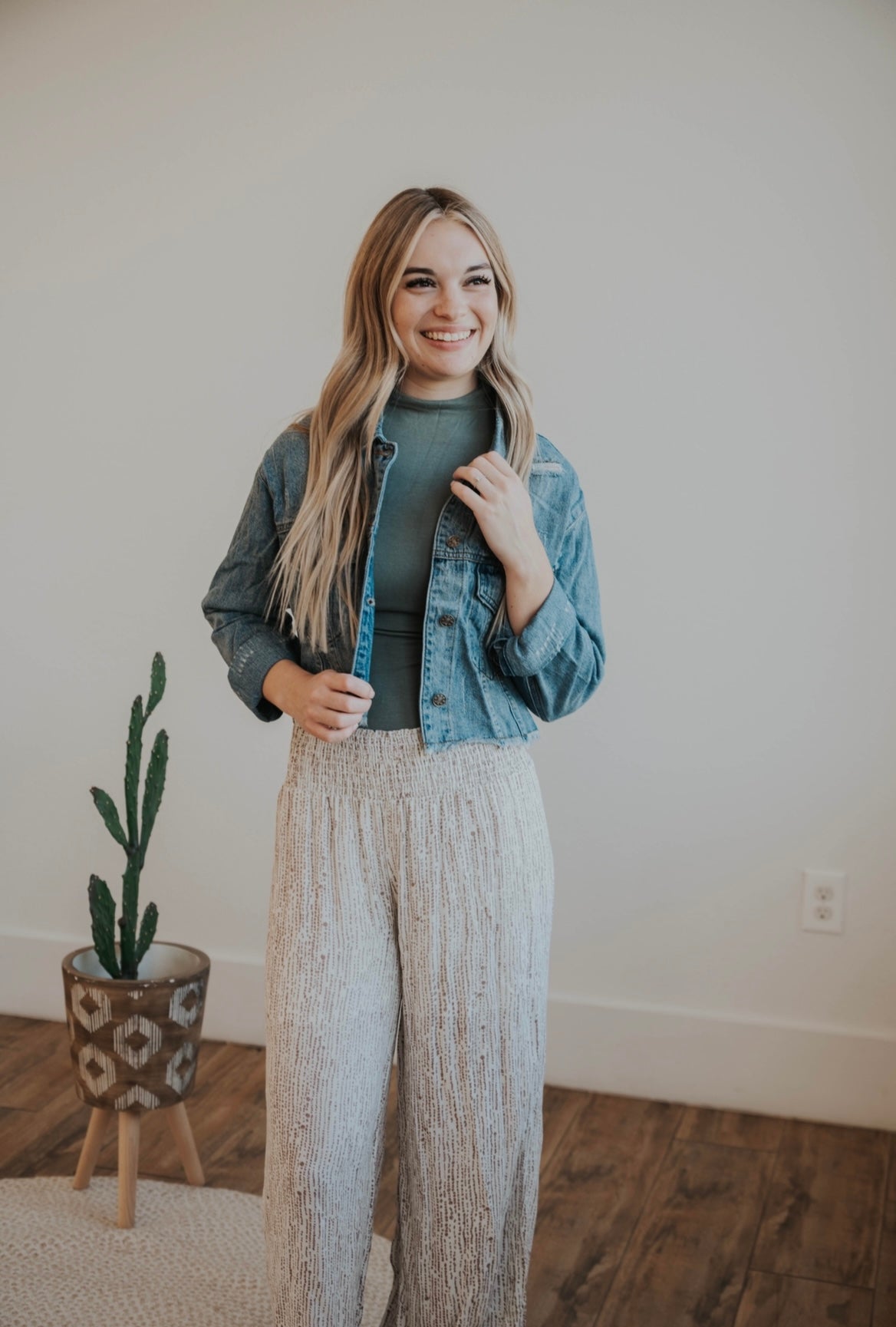 The Slit Pants in Beige